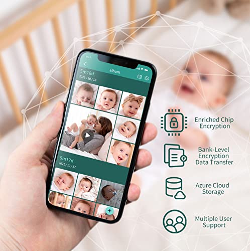 Pixsee Smart Video Baby Monitor, Full Hd Camera And Audio With Night Vision, Cry Detection, Temperature Humidity Sensors, 2 Way Talk, Encrypted Wireless Wifi For Phone App, Supports Alexa #TOP6