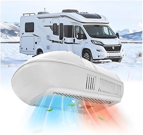 White RV Air Conditioner with Quiet Cooling Technology 110V Power Supply Easy DIY Installation Energy Efficient Operation Fit for RV Vans Trucks and Campers