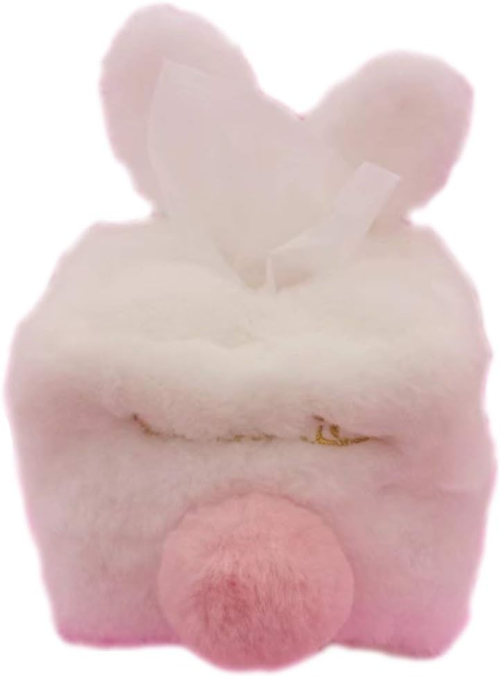 MorroMorn Plush Bunny Tissue Box Holder Cover Home Car Deco