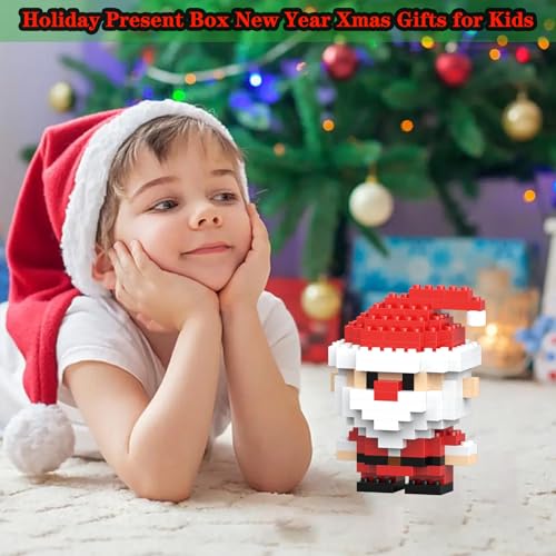 Image of Christmas Santa Claus Building Micro Blocks Set Compatible with Lego Christmas Advent Calendar 2026 Stacking New Toys Holiday Present Box New Year Xmas Gifts for Kids and Adults (Santa Claus)