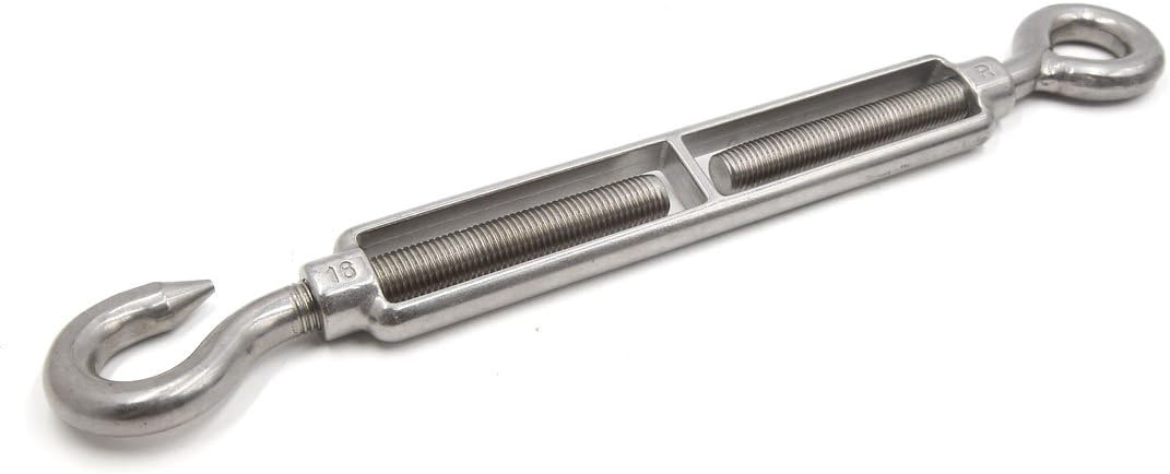 304 Stainless Steel M16 Hook Eye Turnbuckle Rigging Wire Rope Cable
