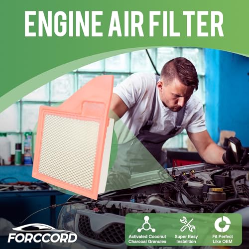 Image of Cabin & Engine Air Filter Fit for Ford Mustang 2011-2014 5.0L /3.7L, Mustang 2010 4.6L Activated Carbon Cabin Filter Replacement CF10370 CA10781 Car Accessories