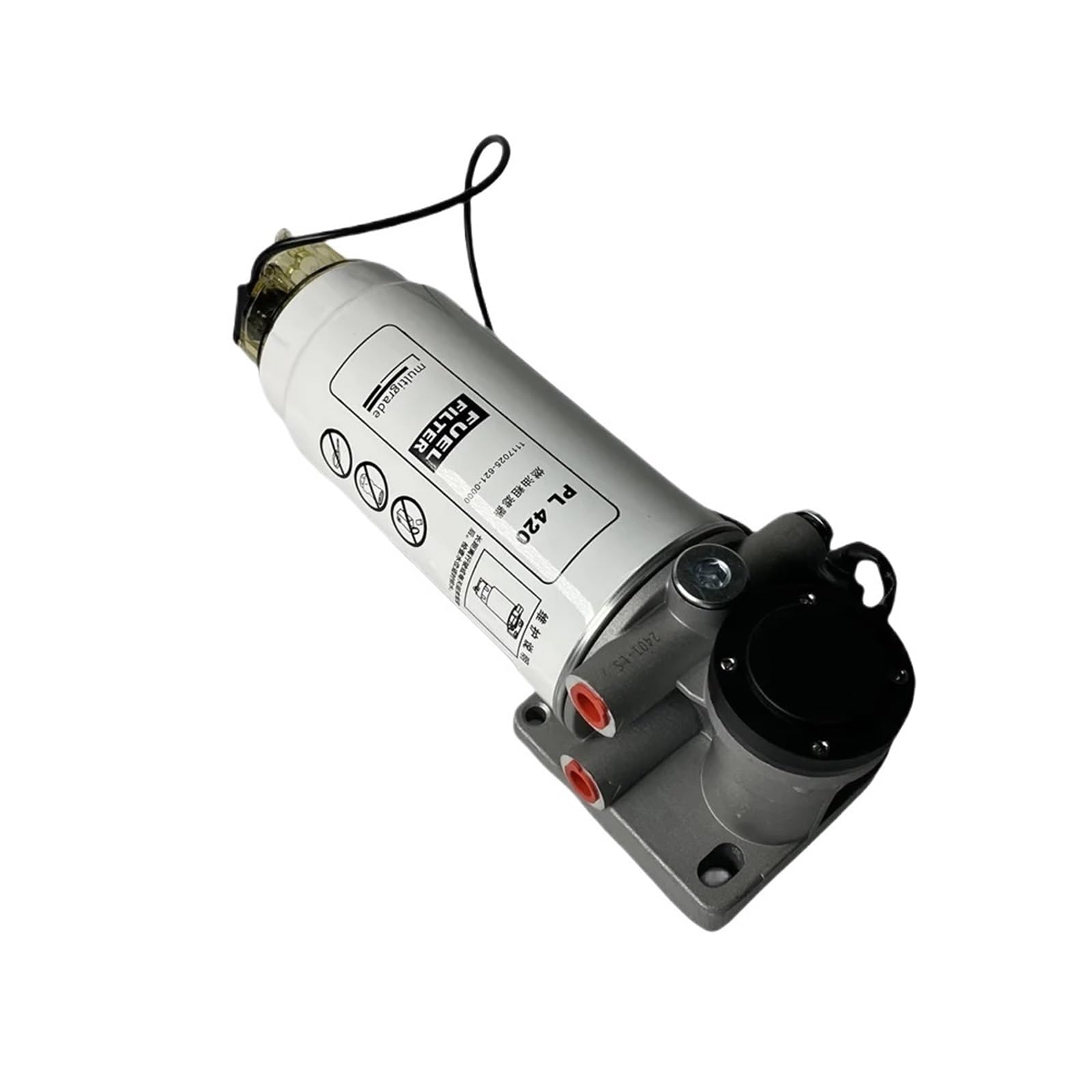 Riswekfw White Excavator Diesel Water Separator Electronic Pump Filter Compatible With 60 75 135 210W 245(White)