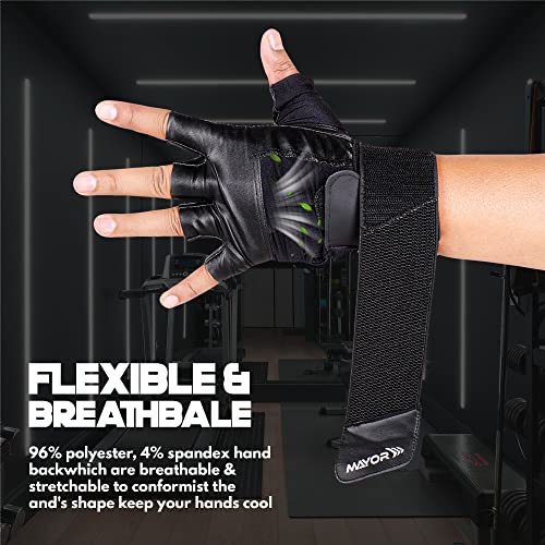 Image of Mayor Urban Gym Gloves with Wrist Support Gym Gloves Gloves for Gym Workout, Weightlifting Gloves Bike Sports Gloves (Medium)