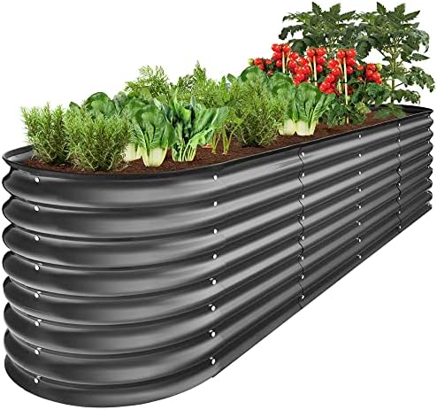 best choice raised garden bed - which one will transform your garden? 7 Best Choice Products 8x2x2ft Metal Raised Garden Bed, Oval Outdoor Deep Root Planter Box for Vegetables, Herbs w/ 4 Support Bars, 215 Gal Capacity - Charcoal