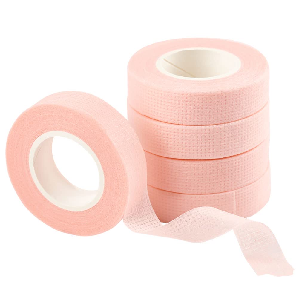 Lunamoon 6 Rolls Eyelash Tape, Pink Insulation Micropore Lash Tape for Eyelash Extension