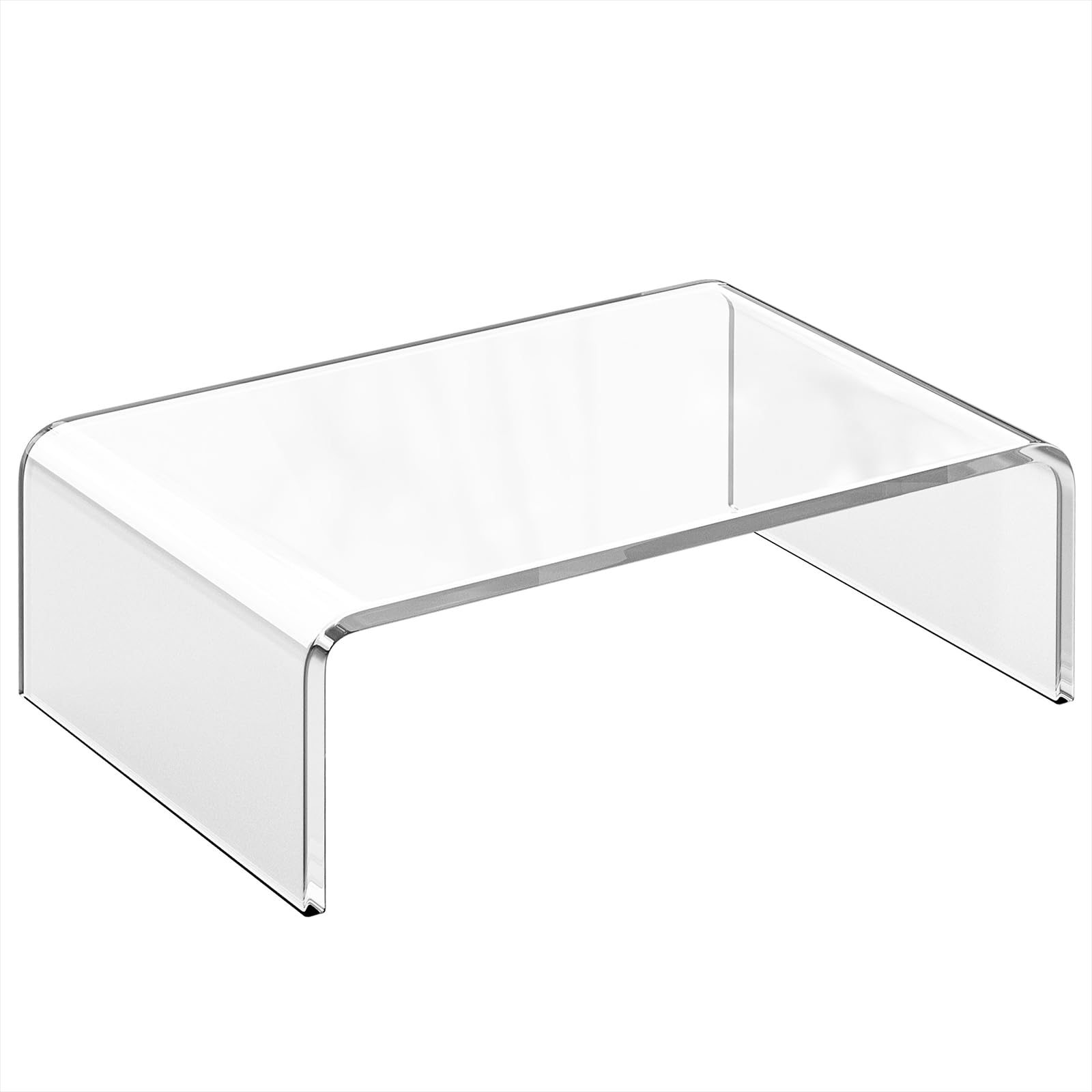 WOFDALY Acrylic U Shaped Desktop Display Clear Storage Shelf for Countertop Organization Modern Stand for Home Office and Retail Spaces,20cm*20cm*20cm