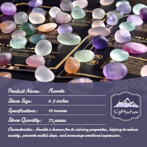 Image of Polished Fluorite Crystal Bulk - 0.5 inch Colorful Tumbled Stone Chips Rocks, 10 oz Crushed Sea Glass Vase Filler Small Stones for Healing, Reiki, Crafting, Home Decor