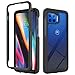 Produktbild FHXD Kompatibel mit Motorola Moto G 5G Plus Hülle 360 Vollschutz Handyhülle [Displayschutzfolie] Stoßfest Durchsichtig Hard PC und Weich Silikon TPU 2 in 1 Schutzhülle-Schwarz