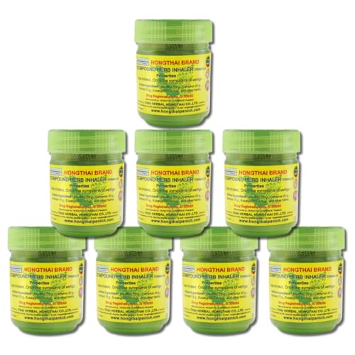 Traditional Thai Herbal Inhaler/Value Set (Pack of 8) Formula 2 Helps Clear Nasal passages Refreshing Feeling.