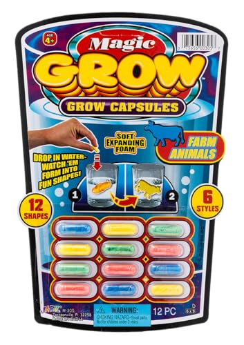 JA-RU Magic Grow Capsules Growing Animal Toys for Kids (12 Capsules) 305-1K