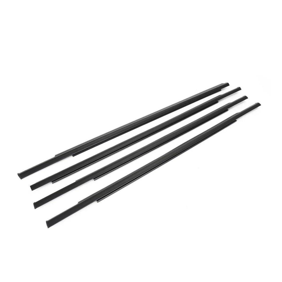 Sealing Strip 4PCS Car Outer Windows Rubber Weatherstrip Waterproof Pressure Strip Sealing Belt Moulding Trim for Mitsubishi for Outlander 07-12