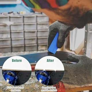 2pcs Pierre Pierre Abrasive en Caoutchouc, Pierre Gommeuse de Snowboard Équipement de Réglage de Ski et Snowboard pour Éliminer la Rouille et Les Bavures, Grain Vert 60, Grain Bleu 120