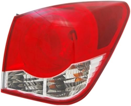 Evan Fischer Conjunto de luz trasera exterior del lado del pasajero compatible con Chevrolet Cruze 2011-2015, Cruze Limited 2016 montado en el
