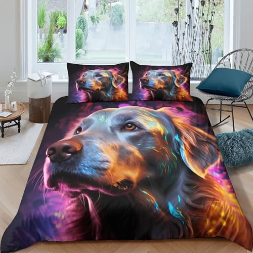 Housse de couette Golden Retriever hypoallergénique microfibre douce - 4