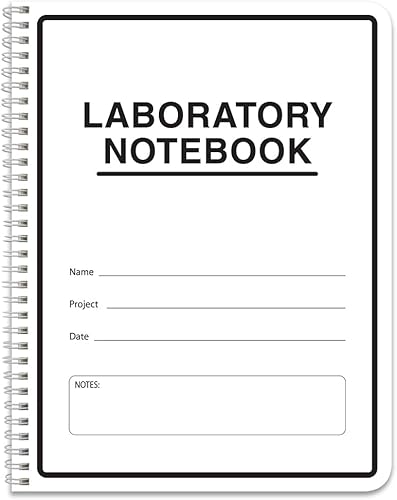 BookFactory Cuaderno de laboratorio autocopiativo (formato de cuadrícula científica) – Contiene copias de carbono de 8.5 x 11 pulgadas, 25
