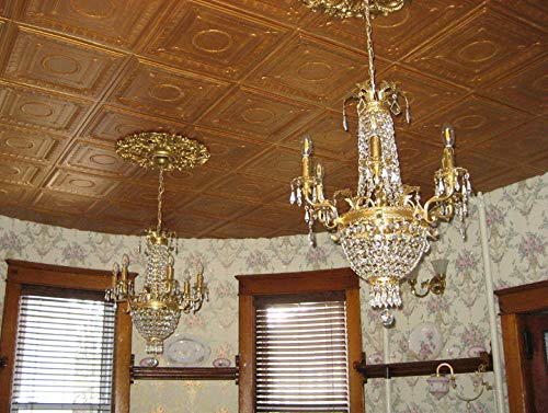 A La Maison Ceilings R47 Romanesque Foam Glue-Up Ceiling Tile, Pack Of 96, Plain White, 256 Sq Ft #TOP2