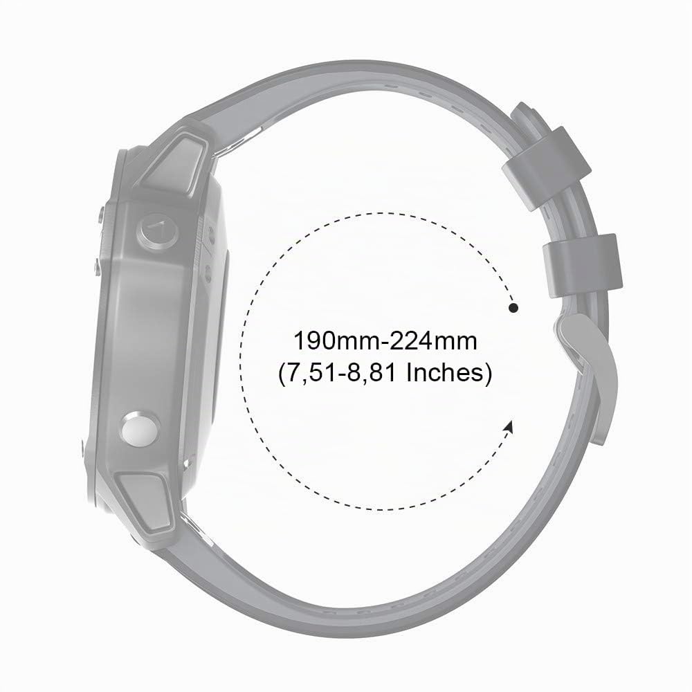 NotoCity Armband für Garmin Fenix 6x/6x Pro/5x/5x Plus/7x/7x Pro/8 51mm, Quickfit 26mm Uhrenarmband für Garmin Enduro 2, Fenix 3/3 HR, Instinct 2X, Epix Pro 51mm, Descent MK1/2, Quatix 7X((7 Stück)