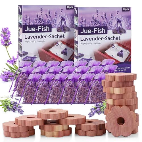 40 Stück Mottenschutz für Kleiderschrank, Zedernholz Mottenschutz, Kleidermottenfalle, Lavendel Gegen Motten - Natürlicher Kleiderschrank & Schubladen Mottenfalle - Natürlicher Kleiderschrank Duft