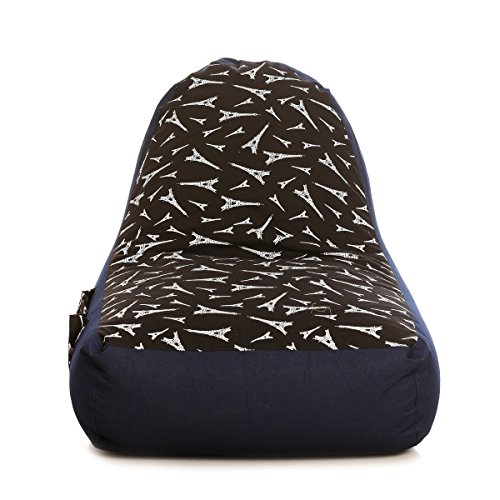 Image of Style Homez Urban Design Denim Canvas Abstract Printed Bean Bag XXL Size Filled with Beans Fillers