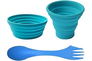Silicone Collapsible Bowl Set with Spork: Essential for Outdoor Adventures