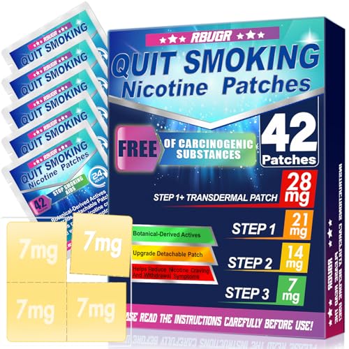 RBUGR Nicotine Patches 42 Pack - 28mg Stop Smoking Aids
