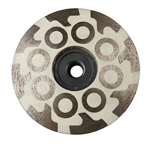 JDK 4 Inch Diamond Resin Filled Cup Wheel Grinding Wheel with Thread 5/8“-11 for Granite Stone and Tiles (Fine)