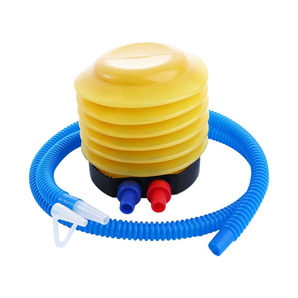 Leadigol Foot Air Pump, Portable Plastic Foot Pump Air Hand Foot Pump Inflator Sports Inflatable Pump for Balloon Yoga Ball Bed Mattress Cushions(Yellow)