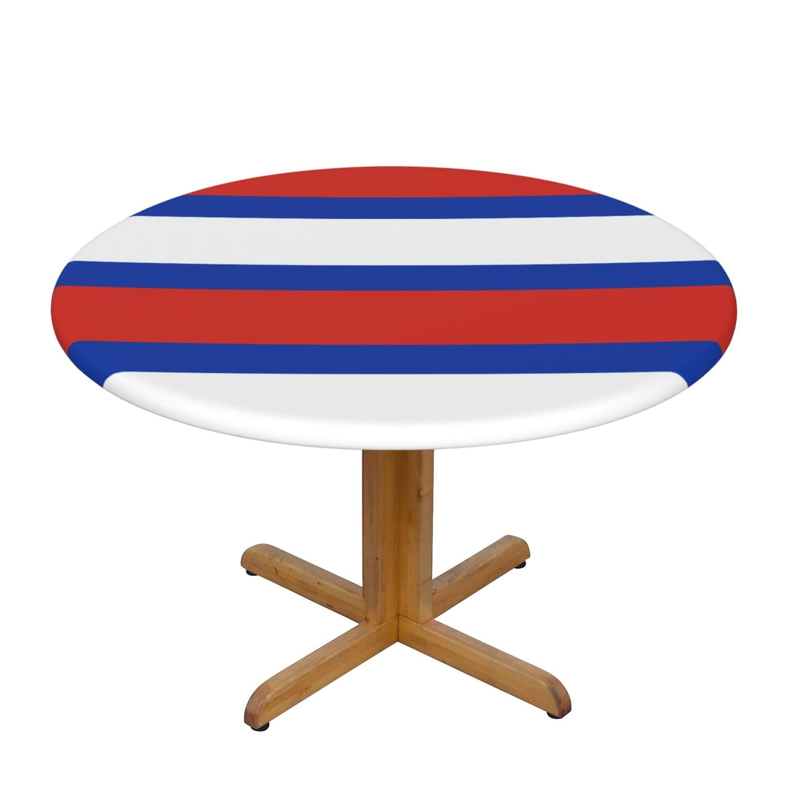 Russian Flag Print Oxford Wipeable Tablecloth Oil-Resistant Outdoor Table Cover Reusable Birthday Table Protector