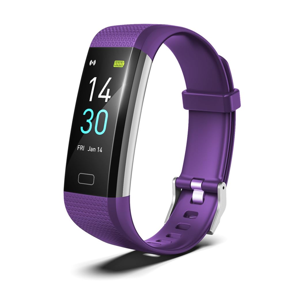 SLuB Smartwatch Modalità Multi-Sport Monitoraggio Attività Registrazione Sonno Notifiche Allarme Sedentarietà Full Touchscreen IP68 Impermeabile Con Per iPhone/Android(Viola).