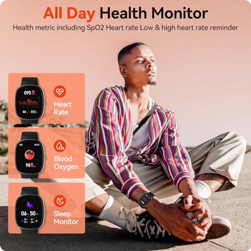 Vpstay ALW1 Fitness Tracker Watch With 24/7 Heart Rate Blood Oxygen Sleep Monitor, 1.69 Inch Hd 10 Day Battery Life Smart Watch, Step Calorie Counter Pedometer Activity Trackers Smartwatches thumb #1