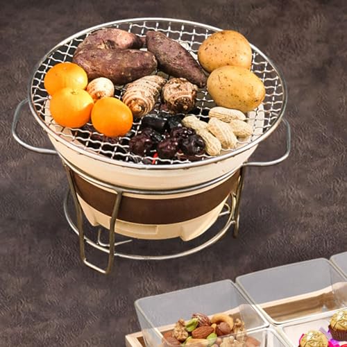 Estufa de carbón mini eficiente y resistente con parrilla de mesa L 8