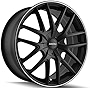 Touren TR60 Matte Black/Machined Ring Wheel with Alloy Steel (18 x 8. inches /108 x 108 mm, 40 mm Offset)