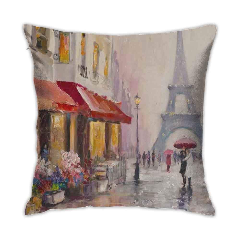 Cushion Cover 16 x 16 Inch Sunbow Clover Decorative Square Throw Pillow Cover Soft Polyester Pillowcase Comfortable Cushion Pillow Case Pillow Cover for Home Sofa Couch Decoration 40 x 40 cm
