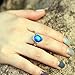 Mojo Hand Polished Antique Sterling Silver Plating Oval Stone Color Change Mood Ring MJ-RS050 (8)