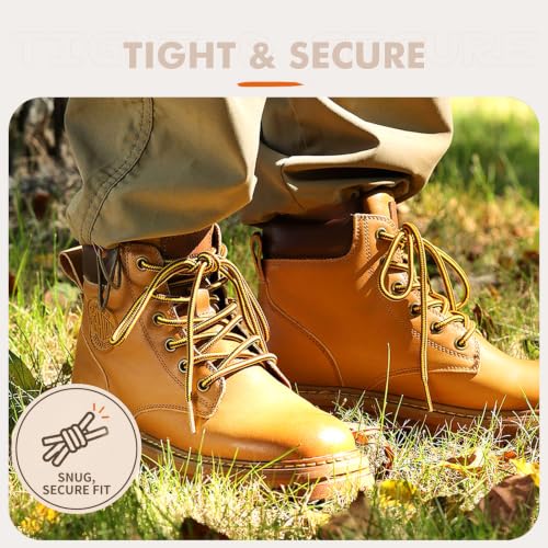 Image of Stepace 2 Pairs Round Heavy Duty Boot Laces for Hiking and Work Boots