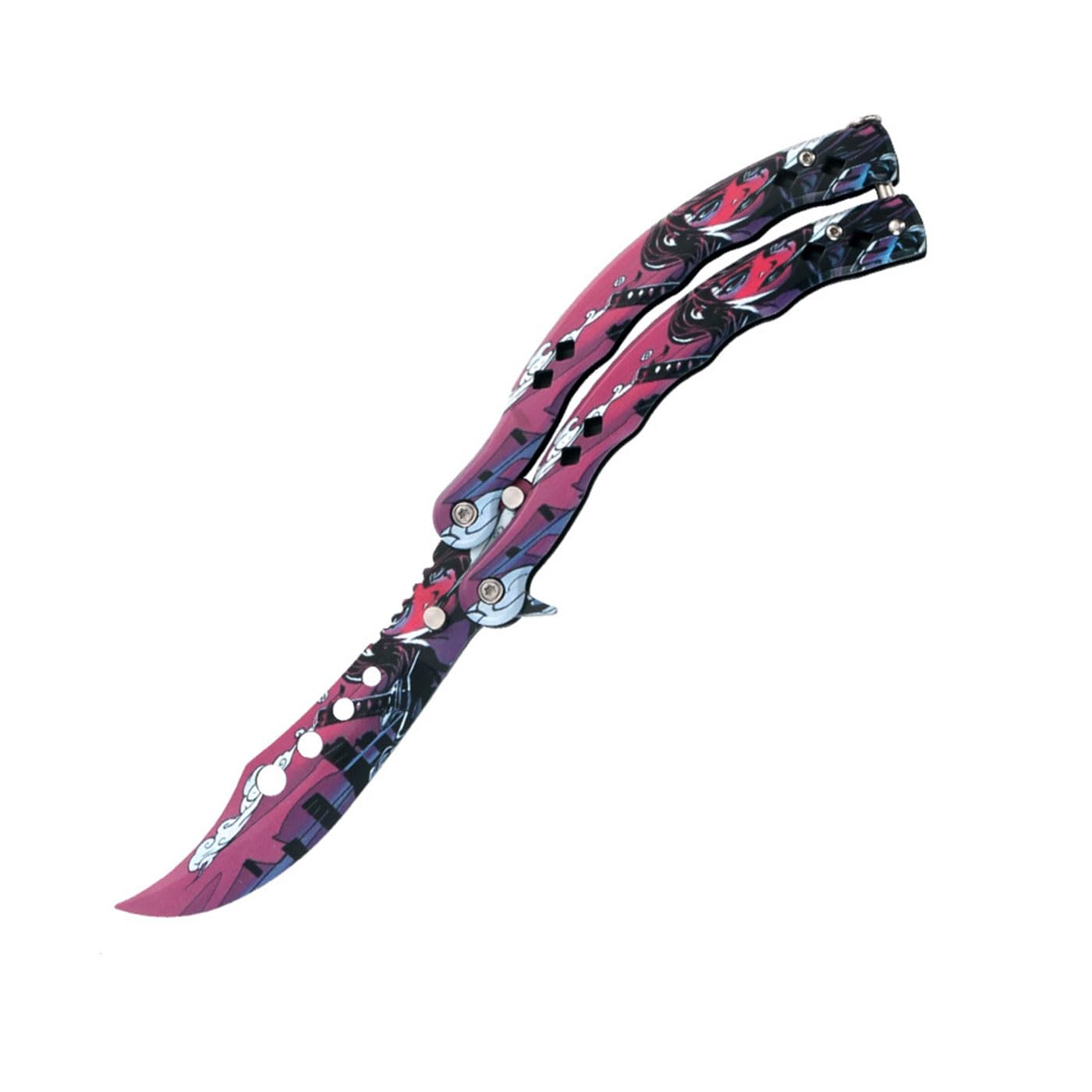 Massmot Balisong Trainer with O-Ring Latch for Beginner, with Unsharpened Blade for Suitable for hand training (Multicolor A) (B0CW1HFPX6) Amazon Price History, Amazon Price Tracker