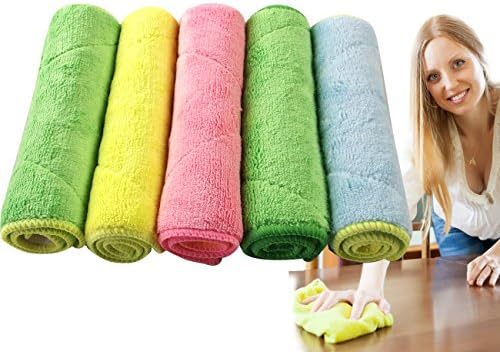ForNeat Trapos para platos de cocina, 10 piezas, paños de limpieza de microfibra de vidrio de 5 colores, sin pelusas, sin rayas, limpia rápida y disponible en Yaxa Venezuela