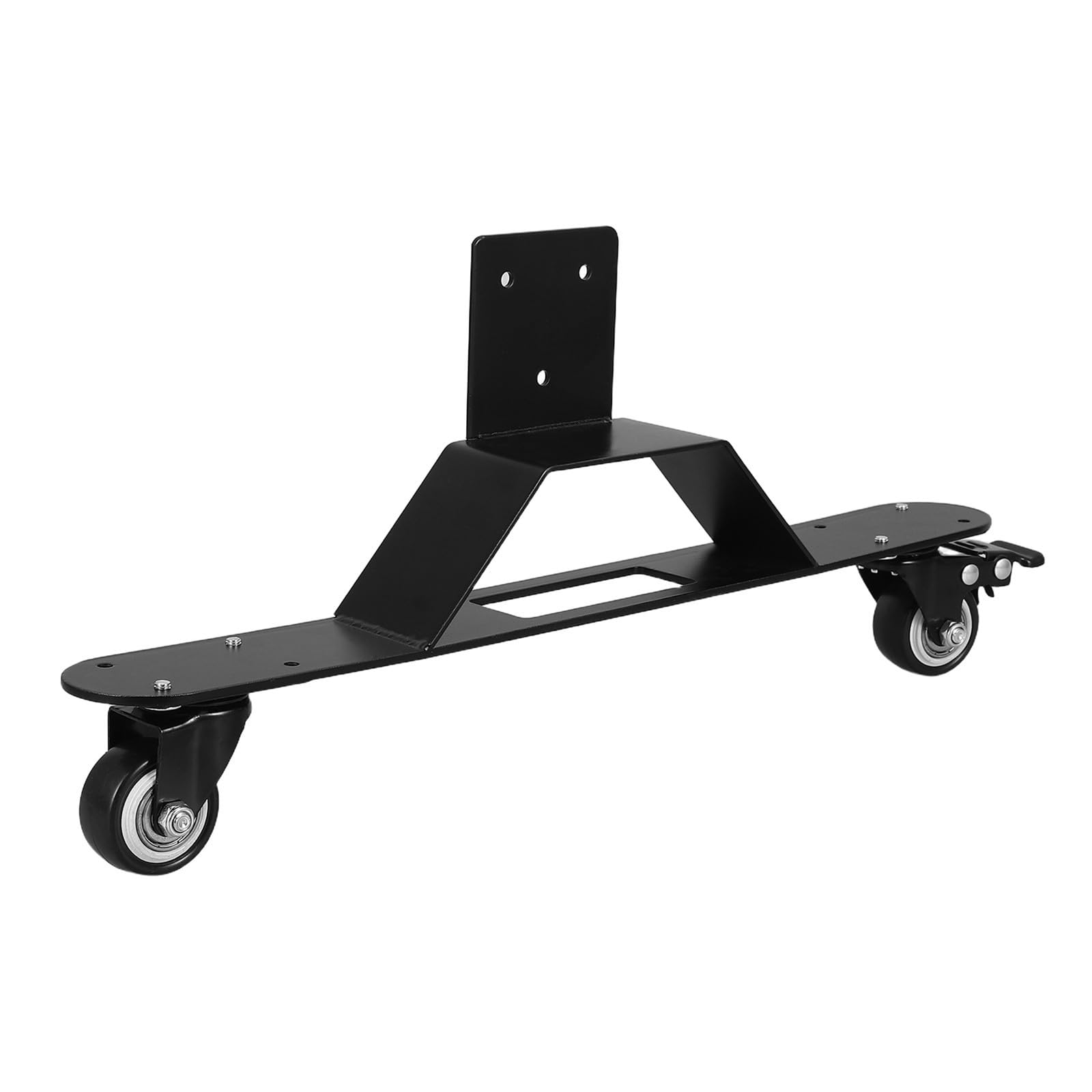 Base con Ruedas Bloqueables para Panel Led, Hierro Negro