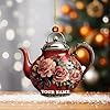 Personalized Cookware Silver Kettlea Ornament, Kitchen Aid Teapot Kettle Kitchen Stove Glass Xmas Decor, Cooking Tea Kettle Ornament (Acrylic, Style 10) #3