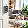 SIMBAILAI 8 Pouces WiFi 1080P Interphone Vidéo sans Fil Visiophone Portier,Tuya APP,Écran Tactile,Ultra-Mince, Détection de Mouvement,Champs de Vision 160°, IP65,Stockage Vidéo Gratuit,Sonnette vidéo