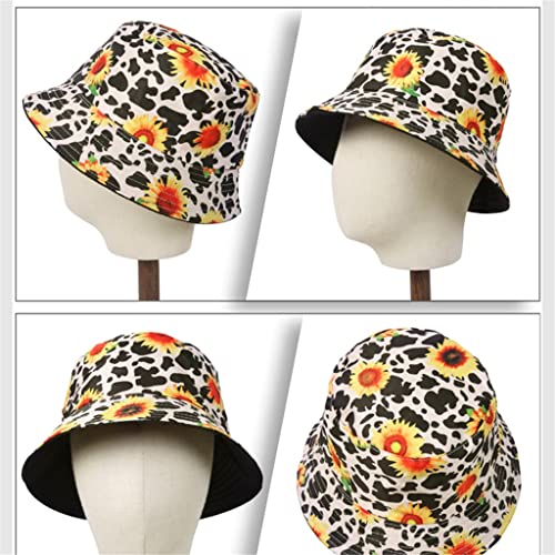Chapeau pêcheur de tournesol mixte bob de bassin imprimé double face