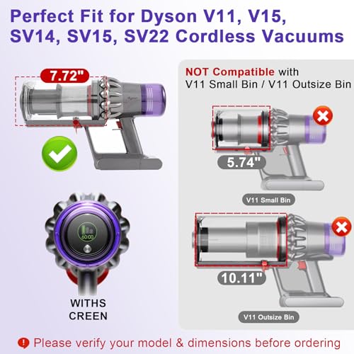 Image of Lemige Upgrade V11 V15 Vacuum Dust Bin Canister Replacement Parts for Dyson