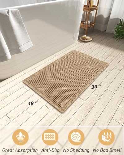 Amoami Upgraded Waffle Bath Mat, Super Absorbent Non Slip Bath Mats For Bathroom Floor thumb #1