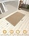 AMOAMI Upgraded Waffle Bath Mat, Super Absorbent Non Slip Bath Mats for Bathroom Floor, Machine Washable Bathroom Rugs with Tassels, Rubber Backed Bathroom Mats, Ultra Soft, 18