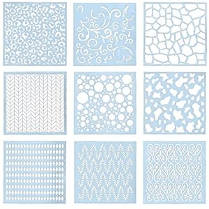 Pochoir Mandala de Peinture, 9 Pièces Pochoir Mandala, Réutilisables Pochoirs de Mandala, Plastique DIY Modèle Dessin, pour Scrapbooking Dessin Tracing DIY Meubles Mur Plancher Décor