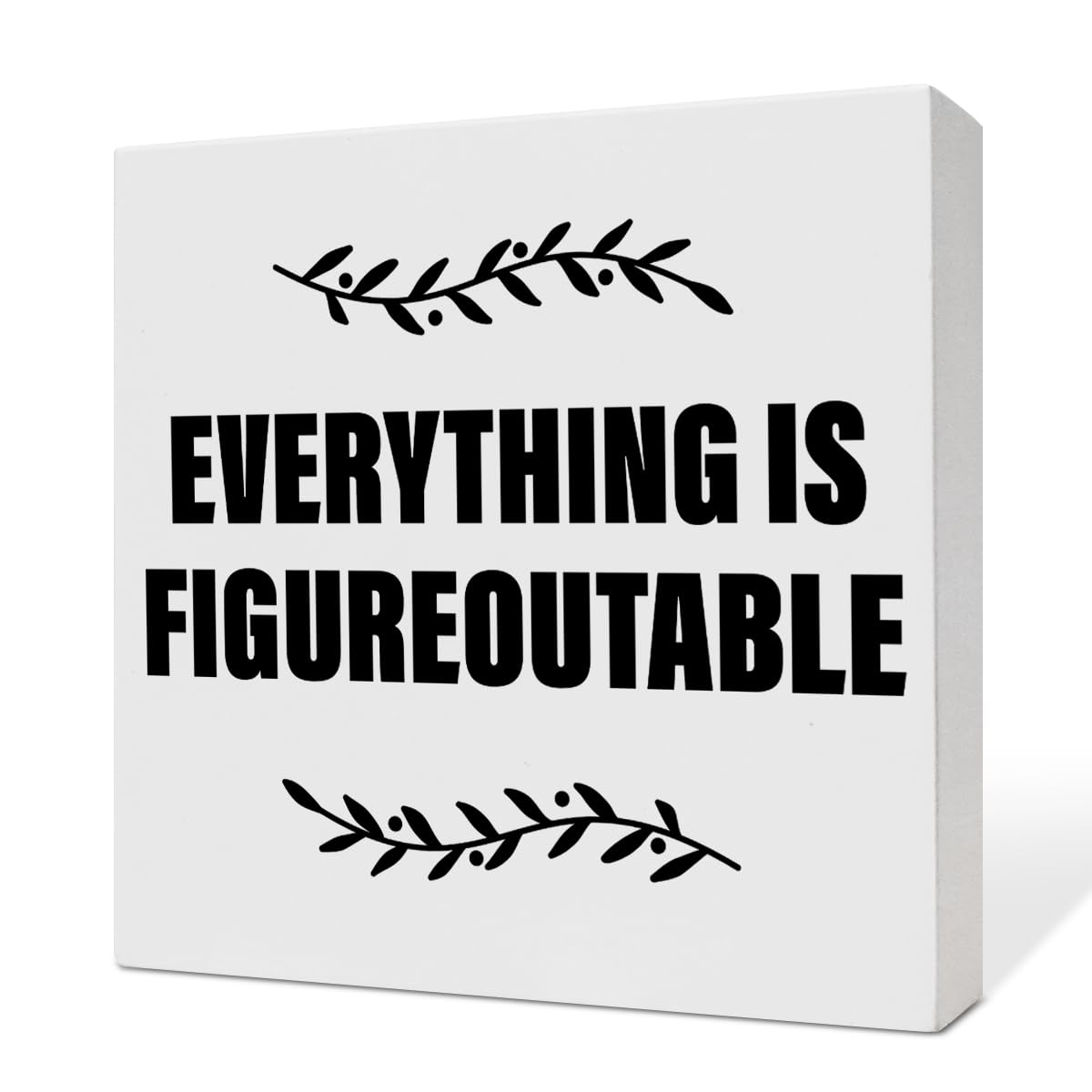 Funny Office Desk Decor for Work Women Men, Home Office Decoration Wooden Box Sign, Accountant CPA Finance Office Gifts for Coworker Boss Leader,