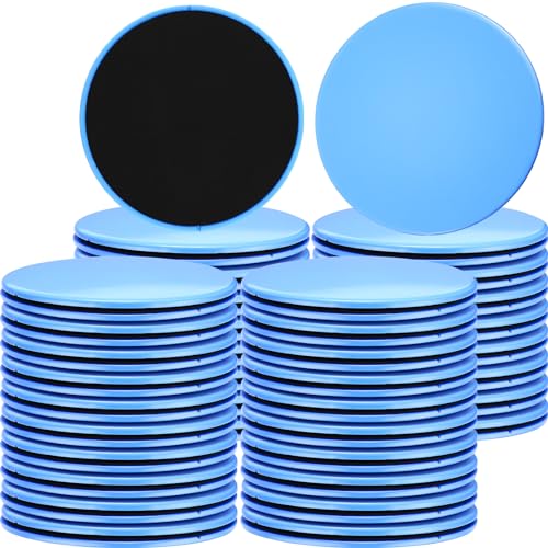 Poen 48 pares (96 piezas) deslizadores de núcleo, discos deslizantes de ejercicio a granel para clases de entrenamiento grupal, deslizadores de fitness para campamento de entrenamiento y entrenamiento