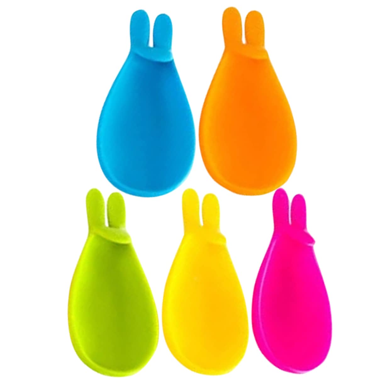 BRIGHTFUFU Tea Bag Spoon Holder 5pcs Rabbit Shape Tea Bag Holders Low Carbon Decorative and Festive