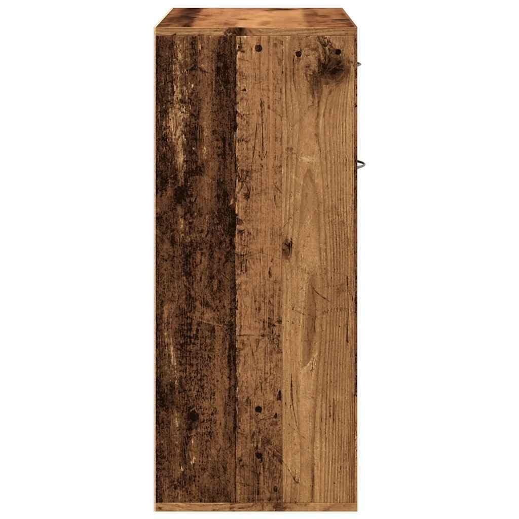 Inżynieryjna drewniana szafka na buty 60 x 35 x 84 cm z drzwiami i 4